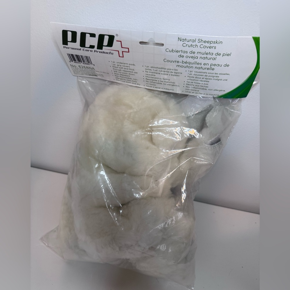 PCP Natural Sheepskin Crutch Covers